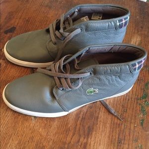 Lacoste grey sneakers - worn ONCE indoors.